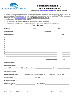 Susanna Dickinson PTO Check Request Form