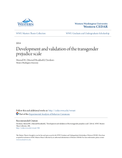 Development and validation of the transgender
