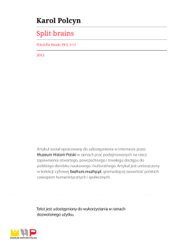 Karol Polcyn Split brains