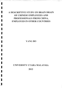 a descriptive study on brain drain of chinese employees and
