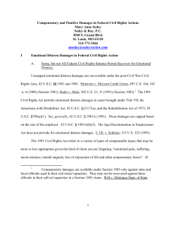 Compensatory and Punitive Damages in Federal Civil Rights Actions