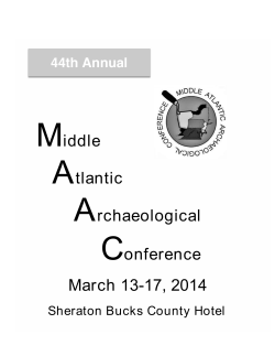 Middle Atlantic Archaeological Conference March 13