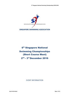 6th SNSC SCM 2016 Info Pack