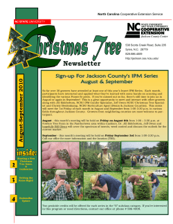 Newsletter - North Carolina Cooperative Extension