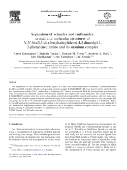 Separation of actinides and lanthanides: crystal and molecular