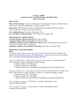 Downloadable CV - The Watson Institute for International and Public