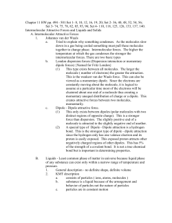 IMF of Liquids and Solids