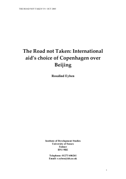 The road not taken