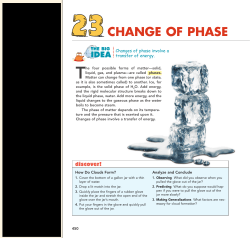 CHANGE OF PHASE