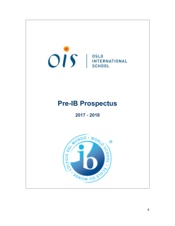 Pre-IB - Oslo International School