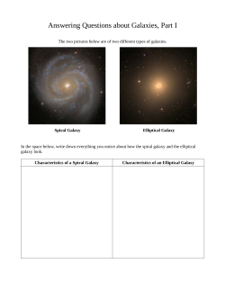 Answering Questions about Galaxies, Part I