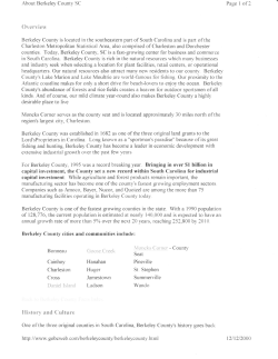 Info on what is now Berkeley County South Carolina
