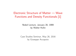 Electronic Structure of Matter &mdash; Wave Functions and Density
