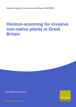 Horizon-scanning for invasive non