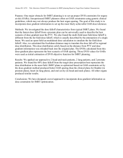 Purpose: One major obstacle for IMRT planning is to set up