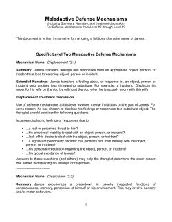 Maladaptive Defense Mechanisms