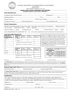 Cargo Tank Tightness Test Report