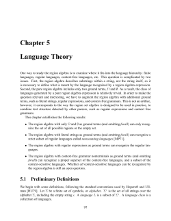 Chapter 5 Language Theory