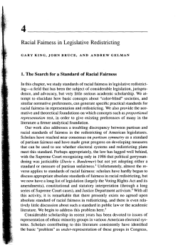 Racial Fairness in Legislative Redistricting