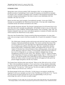 Surrender Your Trust