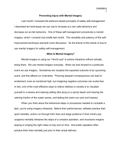 Preventing Injury with Mental Imagery - Safety