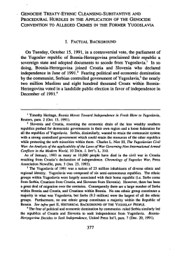 Genocide Treaty - Ethnic Cleansing