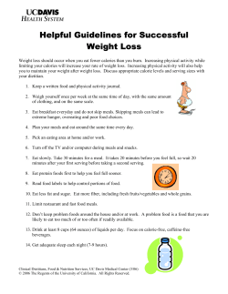 Helpful Guidelines for Successful Weight Loss