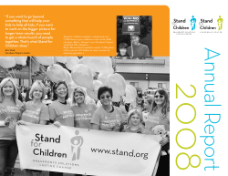 2008 Annual Report - Stand for Children