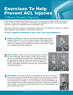 Exercises To Help Prevent ACL Injuries