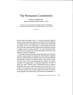 The Permanent Constitution