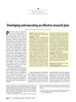 Developing and executing an effective research plan