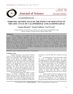 forensic significance of the effect of sedatives on the life cycle of