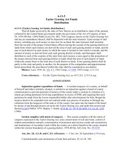 6-11-5 Taylor Grazing Act Funds Distribution