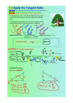 7.5 Apply the Tangent Ratio