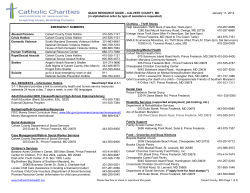 emergency assistance resources - Catholic Charities of the