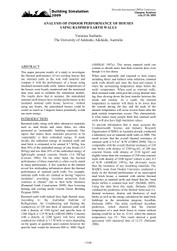 analysis of indoor performance of houses using rammed