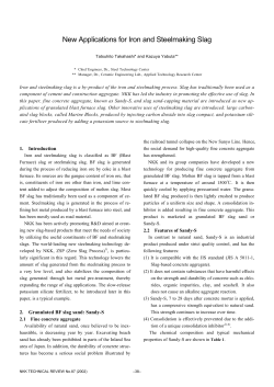 New Applications for Iron and Steelmaking Slag