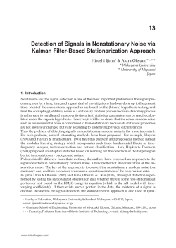 Detection of Signals in Nonstationary Noise via Kalman Filter