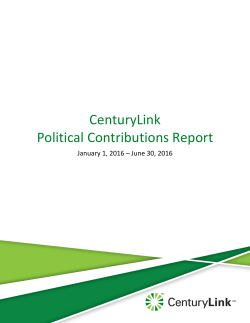CenturyLink Political Contributions Report