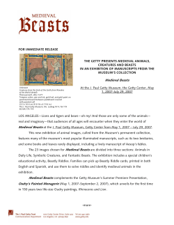 the getty presents medieval animals, creatures and beasts