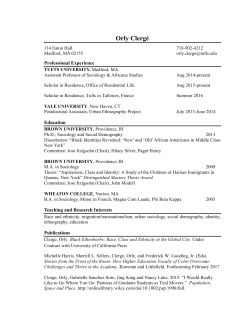 Orly Clergé - Tufts University | School of Arts and Sciences