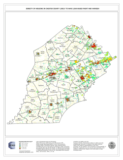 density of housing in chester county likely to have lead