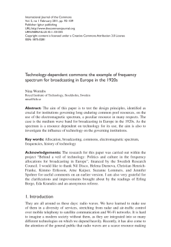 Technology-dependent commons: the example of frequency