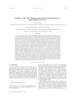 Sensitivity of the GFDL Modular Ocean Model to