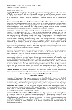 MACBETH. - Playscripts API Documentation