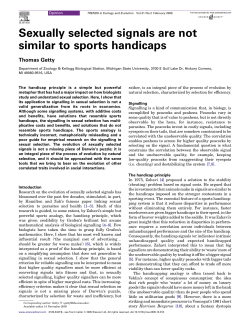 Sexually selected signals are not similar to sports