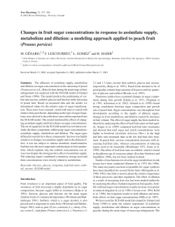 Changes in fruit sugar concentrations in response to assimilate