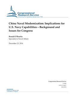 China Naval Modernization: Implications for U.S. Navy Capabilities
