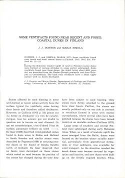 some ventifacts found near recent and fossil coastal dunes in finland