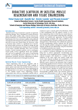 bioactive scaffolds in skeletal muscle regeneration and tissue